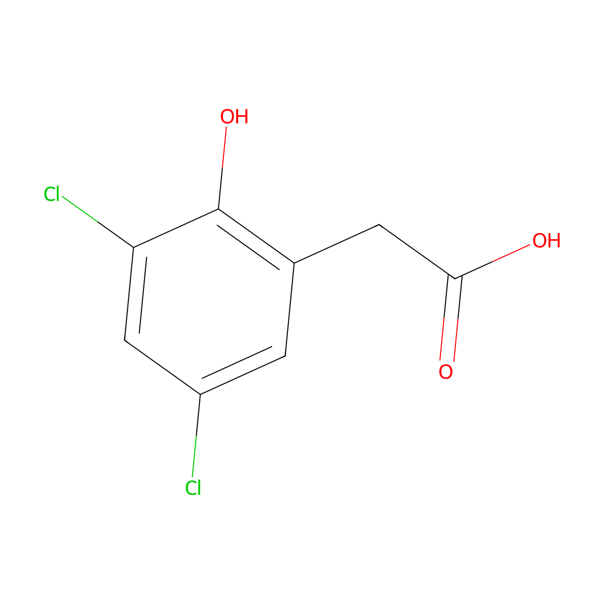 2-(3,5-Dichloro-2-hydroxyphenyl)acetic acid molecular structure, CAS 38692-69-2
