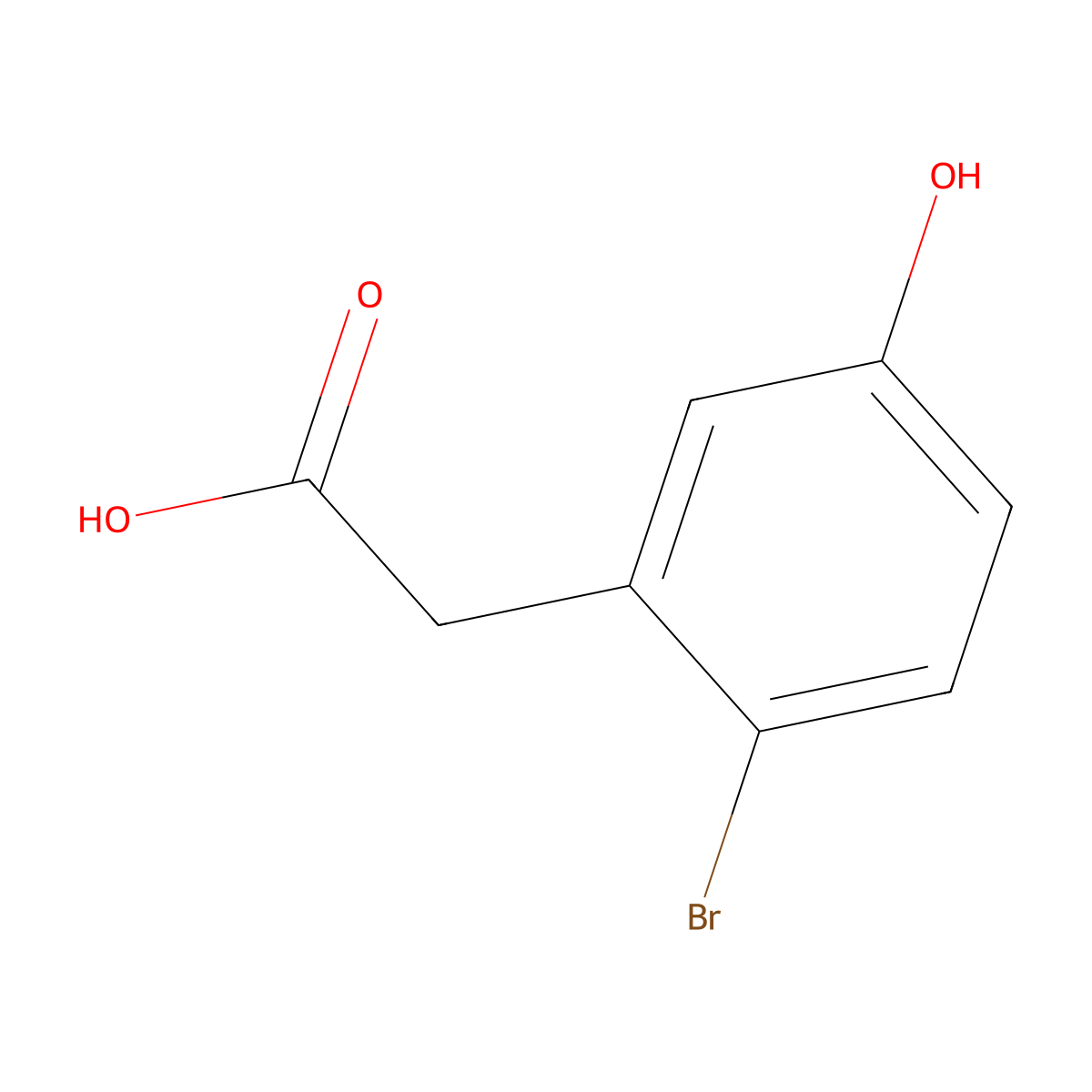 2-(2-Bromo-5-hydroxyphenyl)acetic acid molecular structure, CAS 38692-78-3