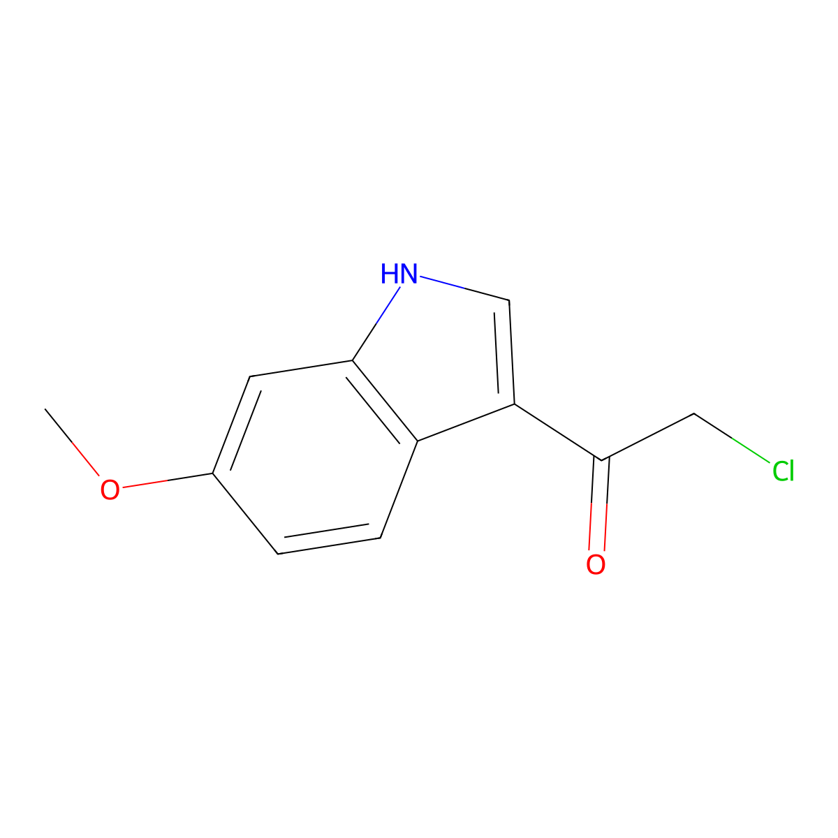 2-Chloro-1-(6-methoxy-1H-indol-3-yl)ethanone molecular structure, CAS 38693-09-3