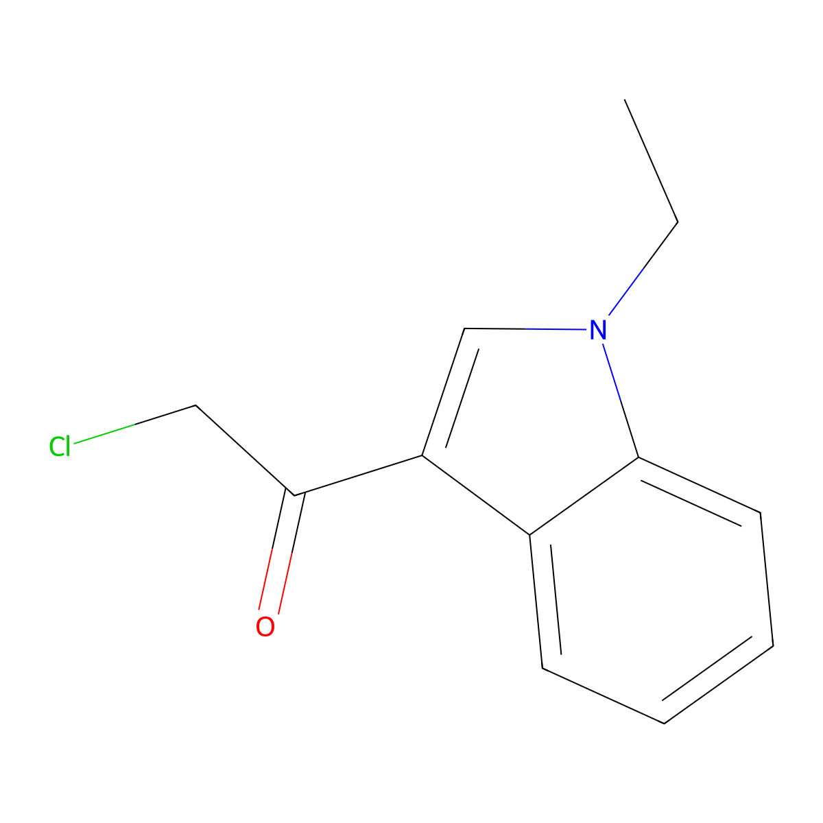 2-chloro-1-(1-ethyl-1H-indol-3-yl)ethanone molecular structure, CAS 38693-16-2