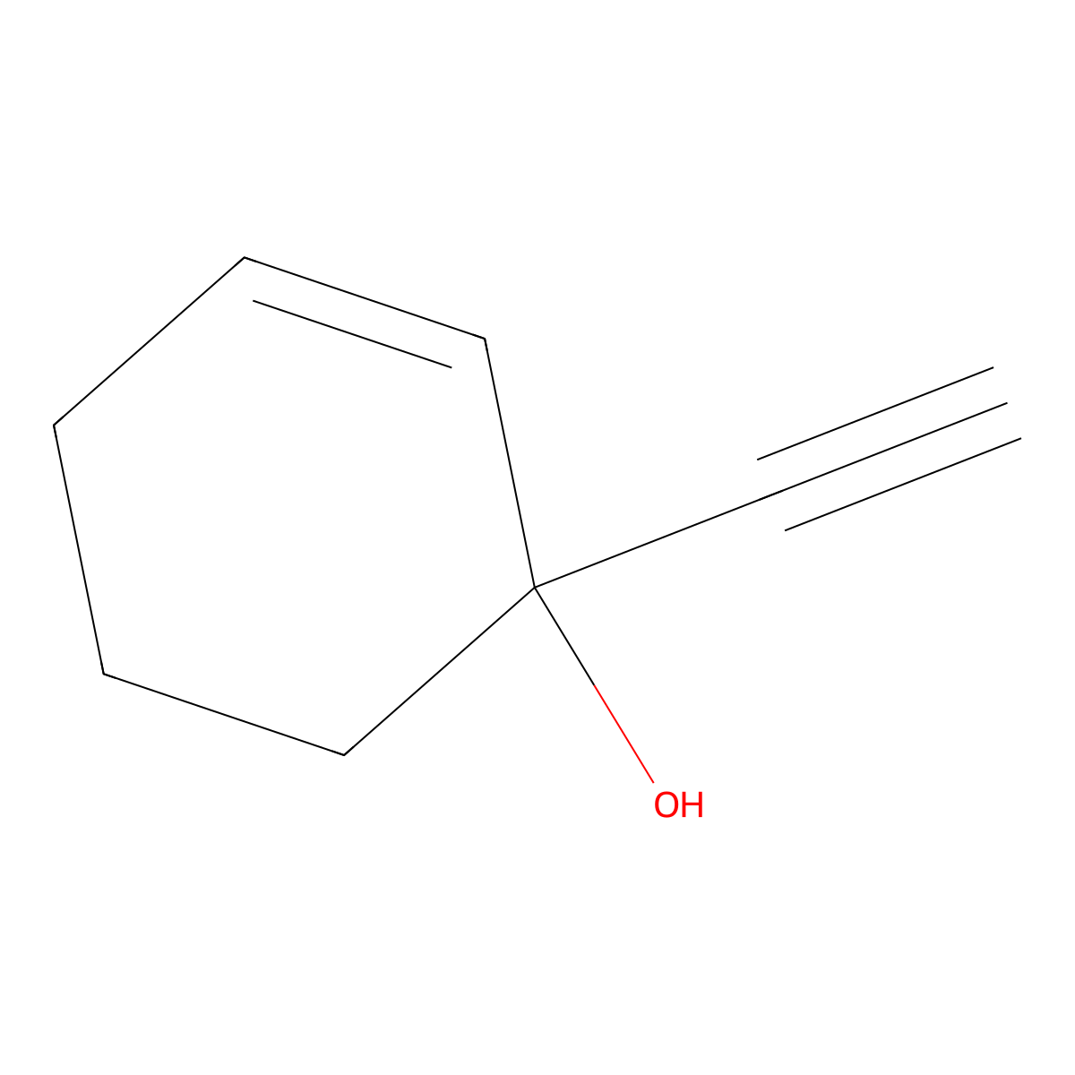1-Ethynylcyclohex-2-en-1-ol molecular structure, CAS 38693-58-2