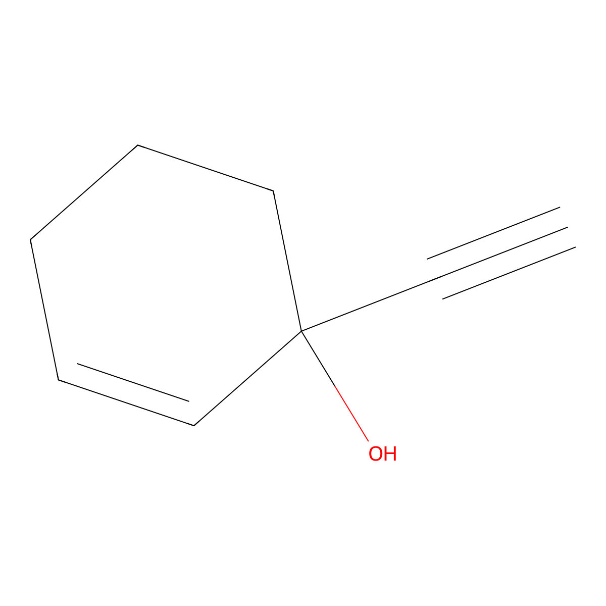 1-Ethynylcyclohex-2-en-1-ol molecular structure, CAS 38693-58-2