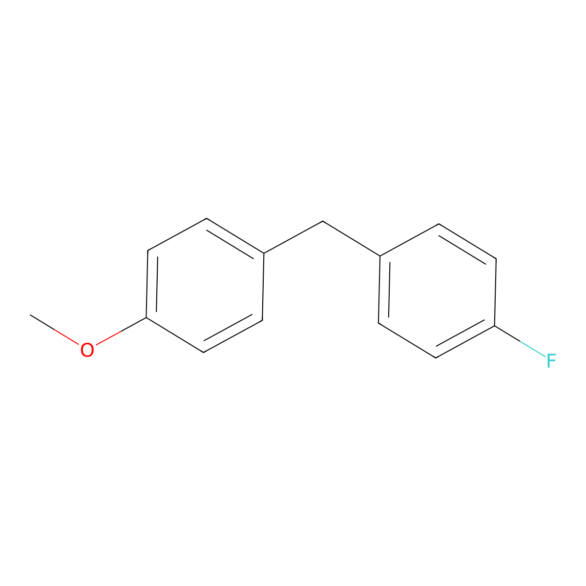 1-Fluoro-4-(4-methoxybenzyl)benzene molecular structure, CAS 38695-26-0