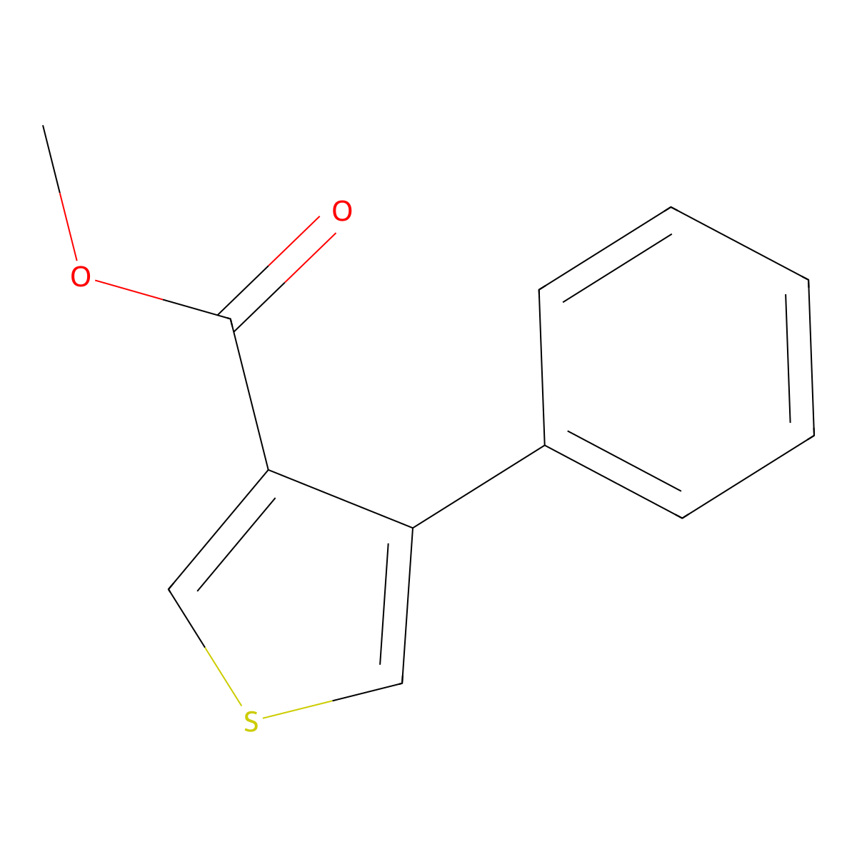 Methyl 4-phenylthiophene-3-carboxylate molecular structure, CAS 38695-71-5