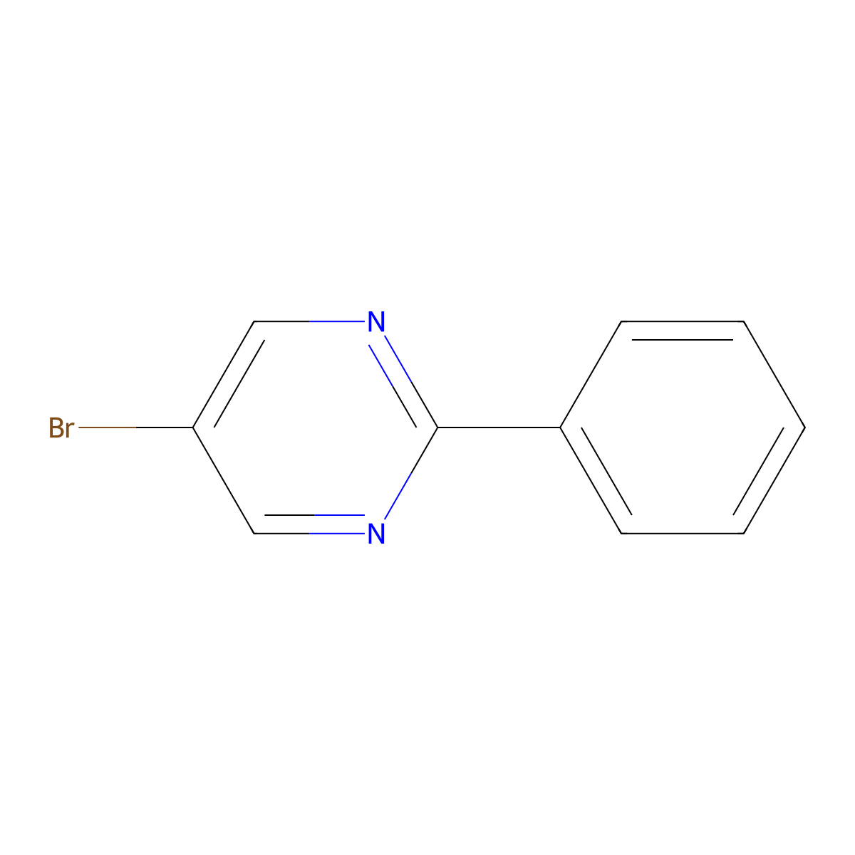 5-Bromo-2-phenylpyrimidine molecular structure, CAS 38696-20-7
