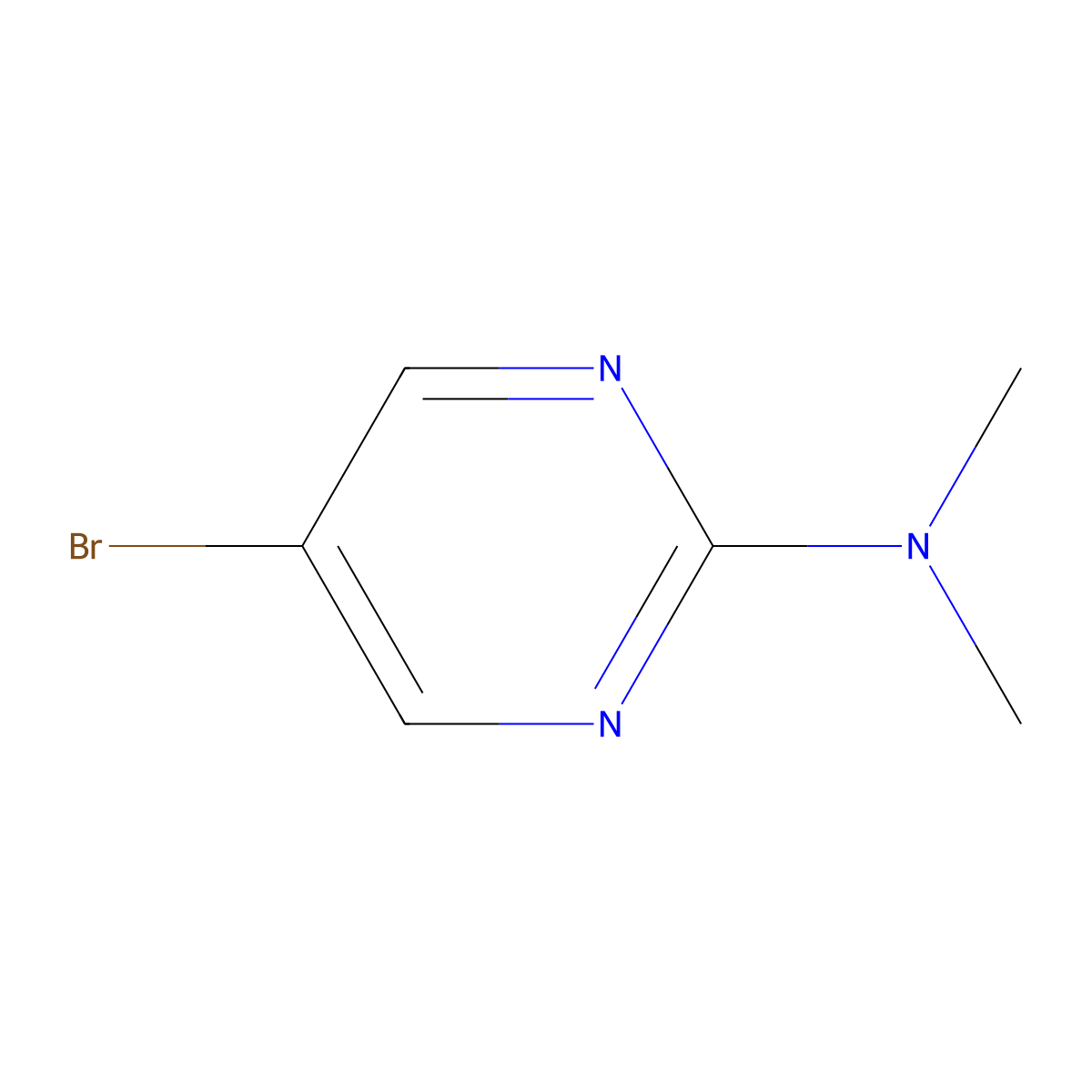 5-Bromo-N,N-dimethylpyrimidin-2-amine molecular structure, CAS 38696-21-8