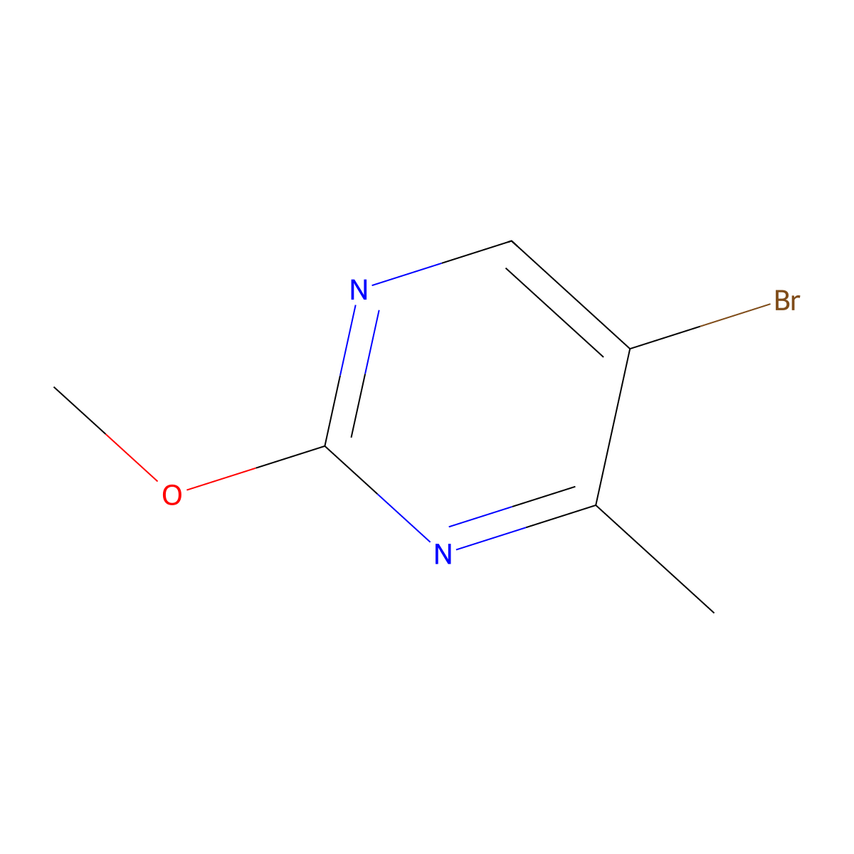 5-Bromo-2-methoxy-4-methylpyrimidine molecular structure, CAS 38696-23-0