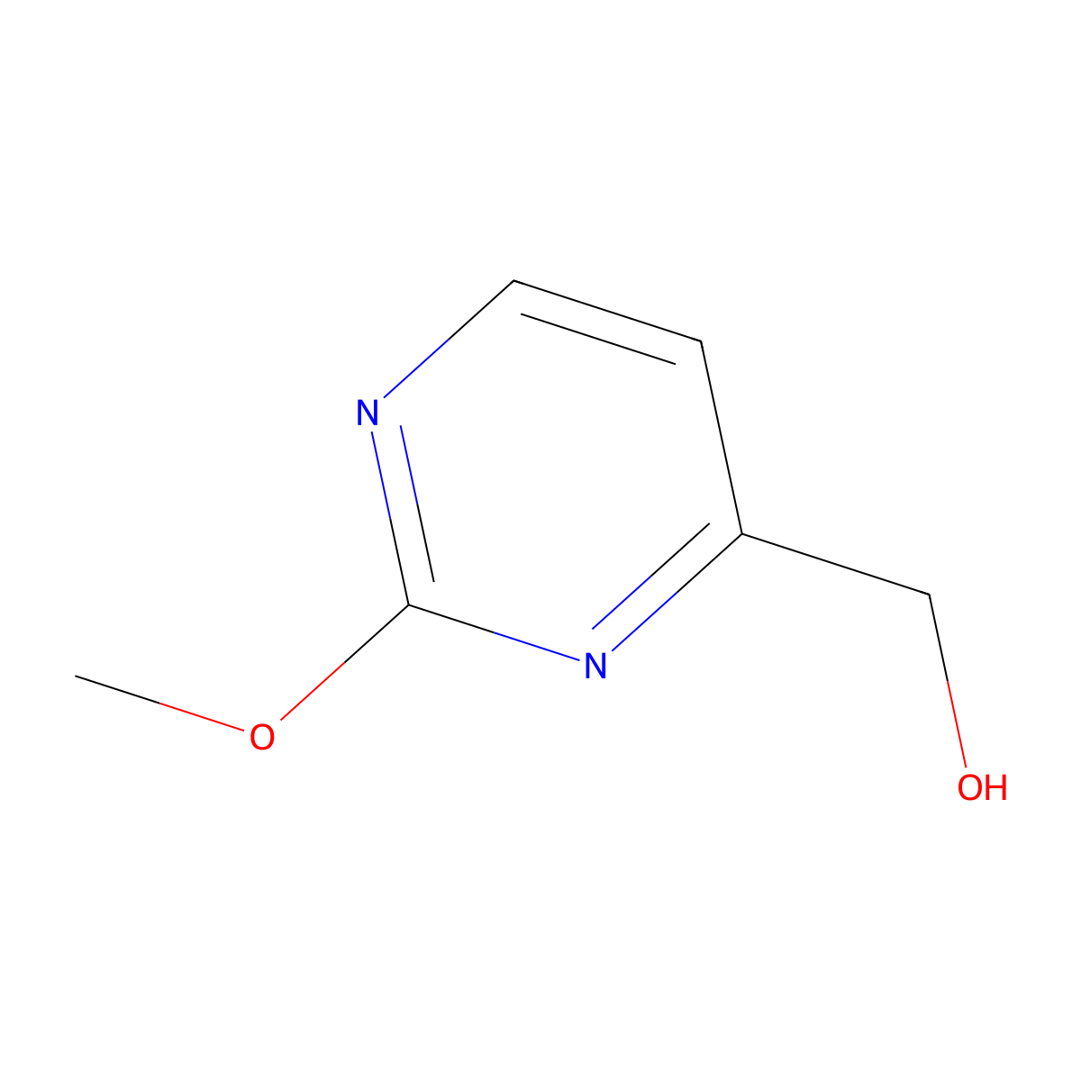 (2-Methoxypyrimidin-4-YL)methanol molecular structure, CAS 38696-25-2