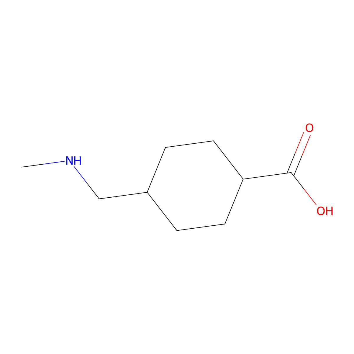 (1r,4r)-4-[(Methylamino)methyl]cyclohexane-1-carboxylic acid molecular structure, CAS 38697-81-3