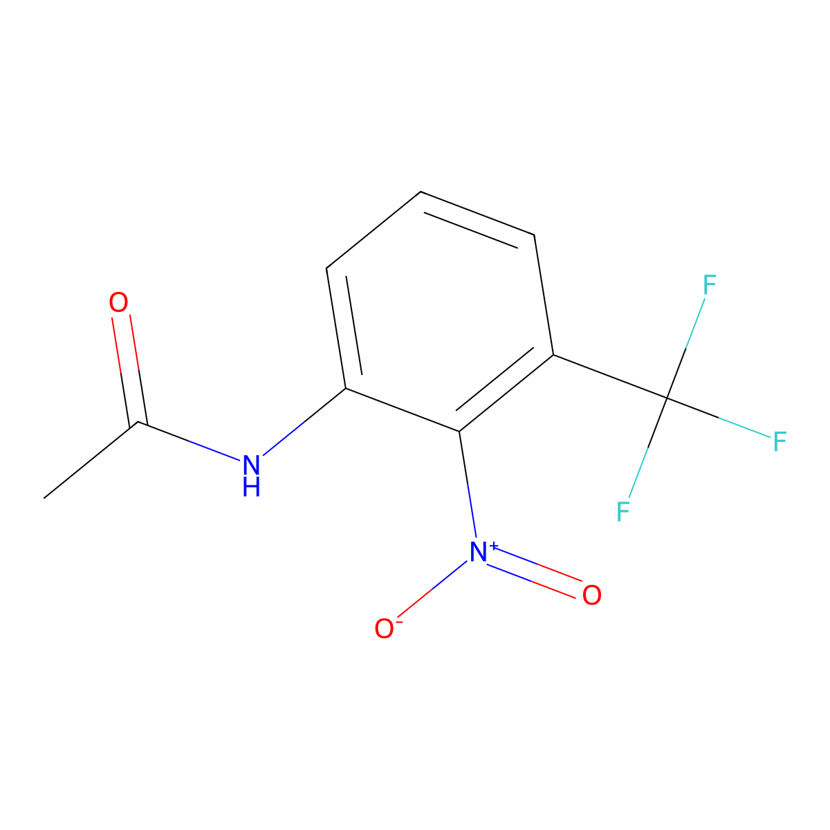 N-(2-Nitro-3-(trifluoromethyl)phenyl)acetamide molecular structure, CAS 387-19-9