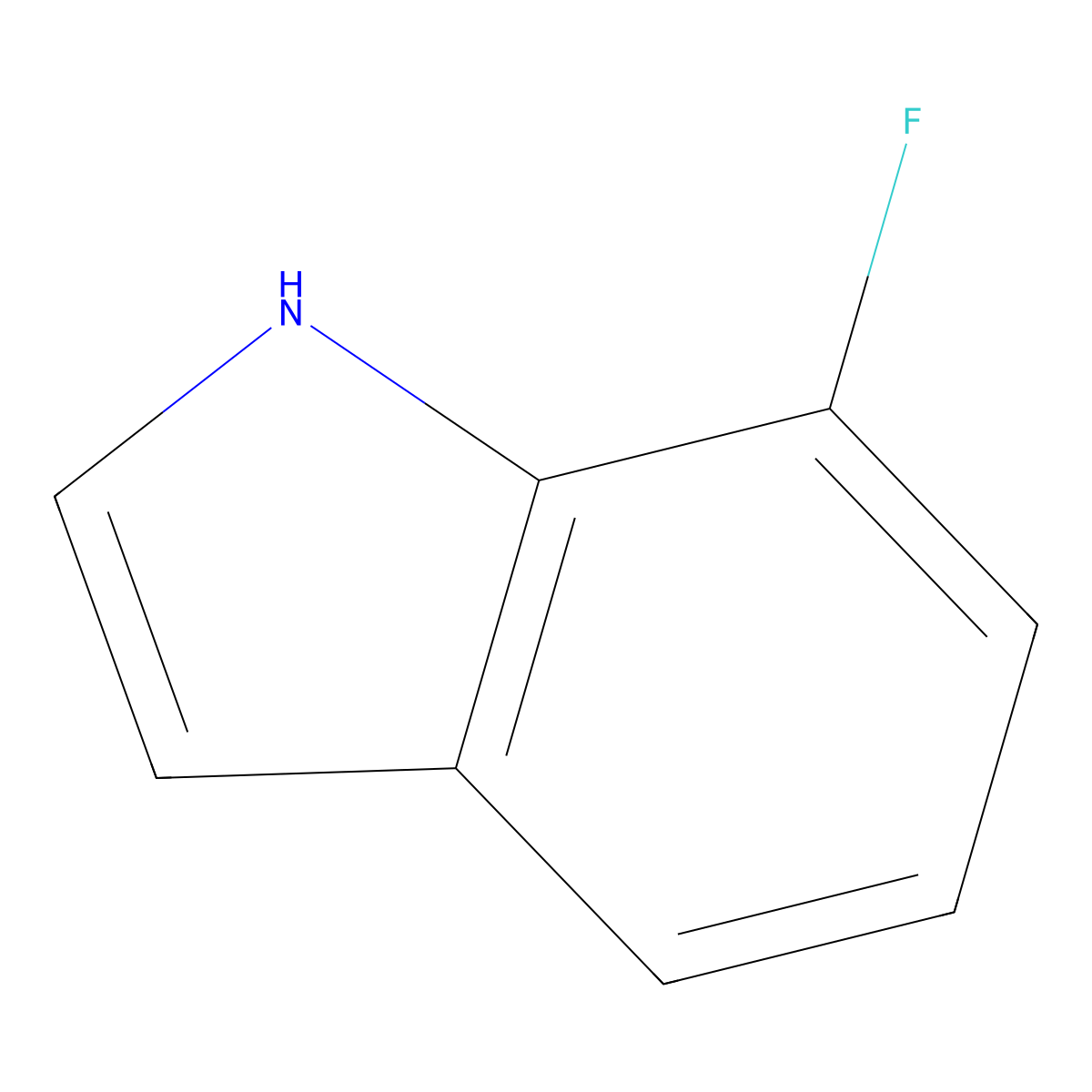 7-Fluoro-1H-indole molecular structure, CAS 387-44-0