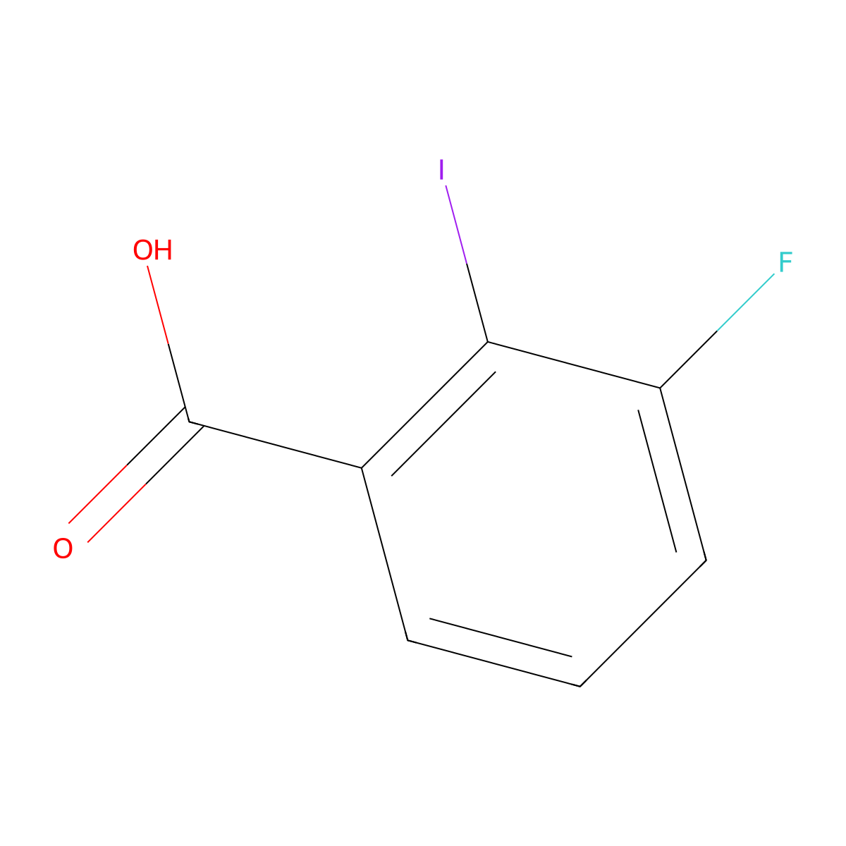 3-Fluoro-2-iodobenzoic acid molecular structure, CAS 387-48-4