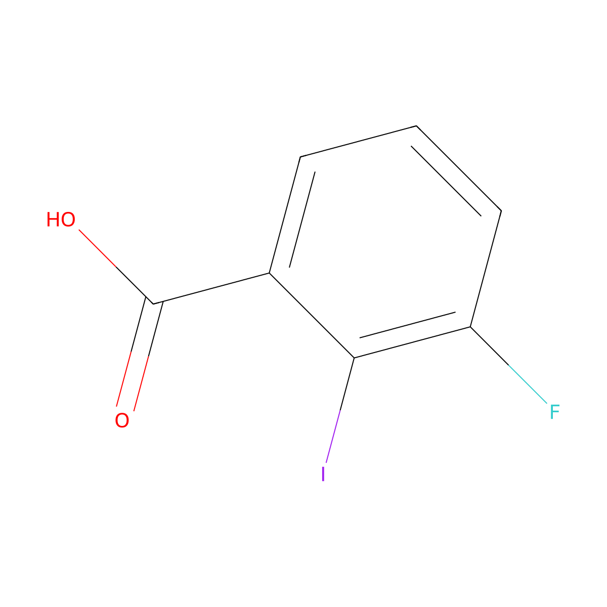 3-Fluoro-2-iodobenzoic acid molecular structure, CAS 387-48-4