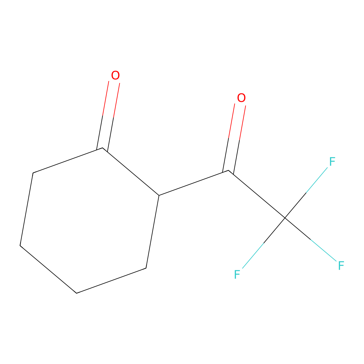 2-(Trifluoroacetyl)cyclohexanone molecular structure, CAS 387-89-3