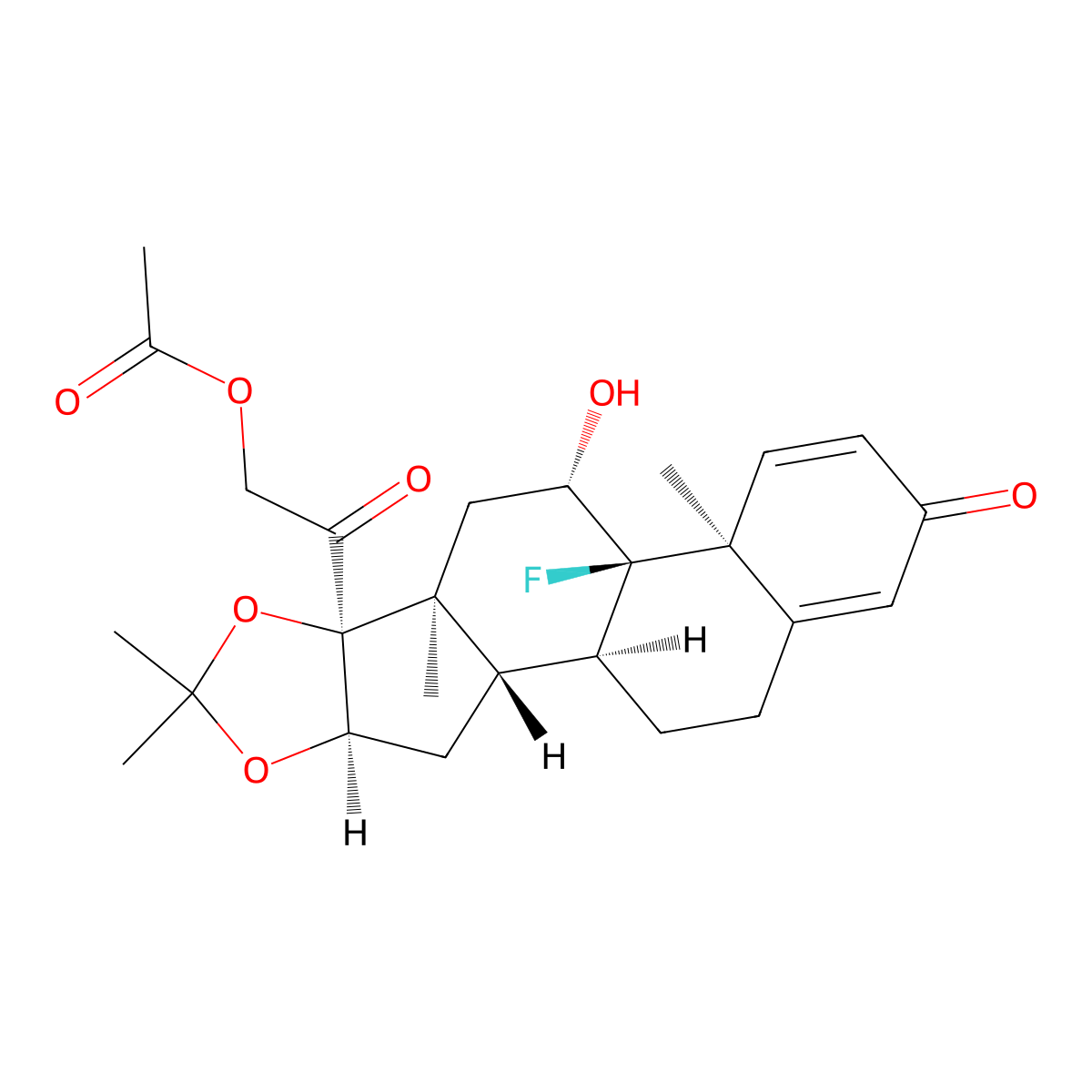 Triamcinolone acetonide 21-acetate molecular structure, CAS 3870-07-3