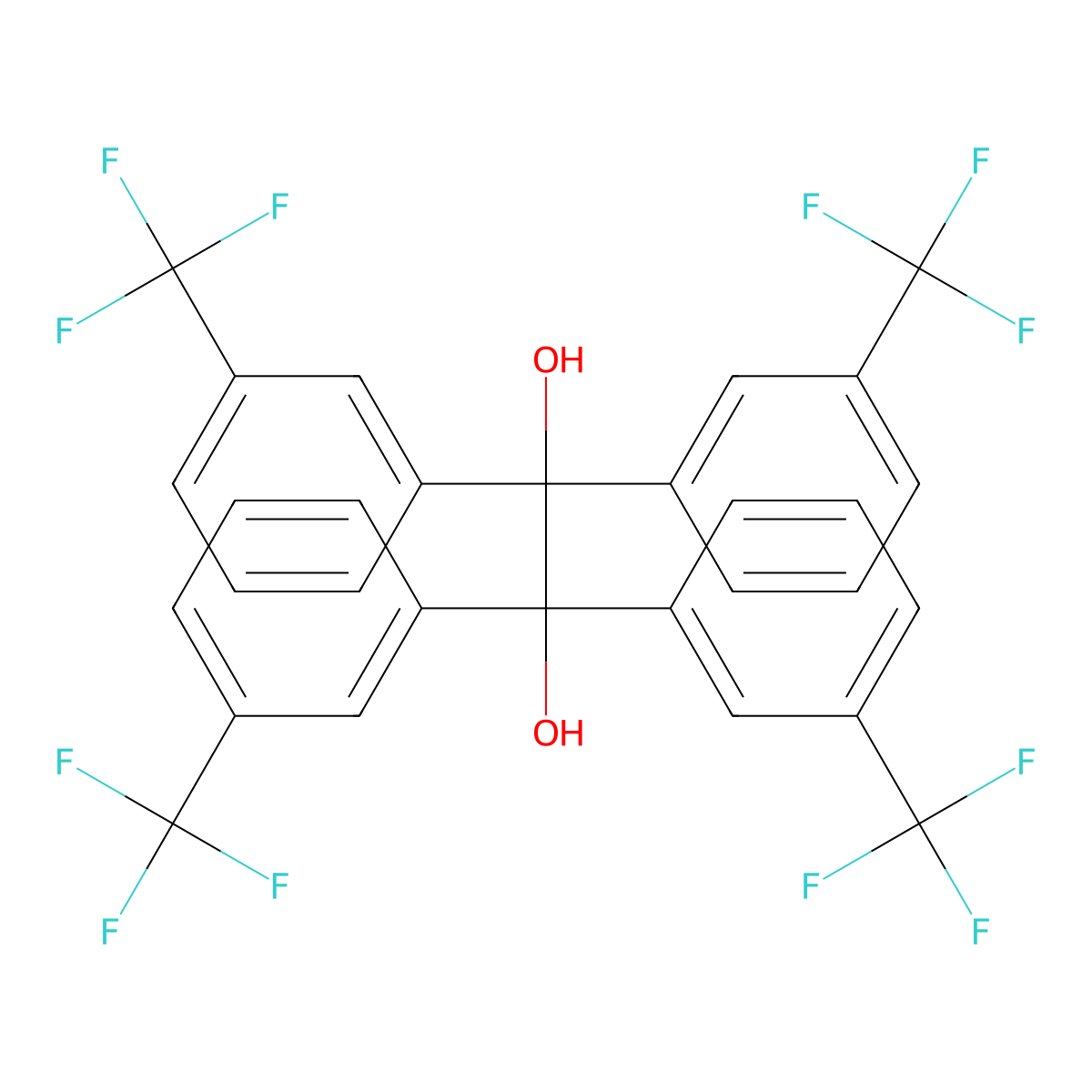 3,3',3'',3'''-Tetrakis(trifluoromethyl)benzopinacole molecular structure, CAS 3870-47-1