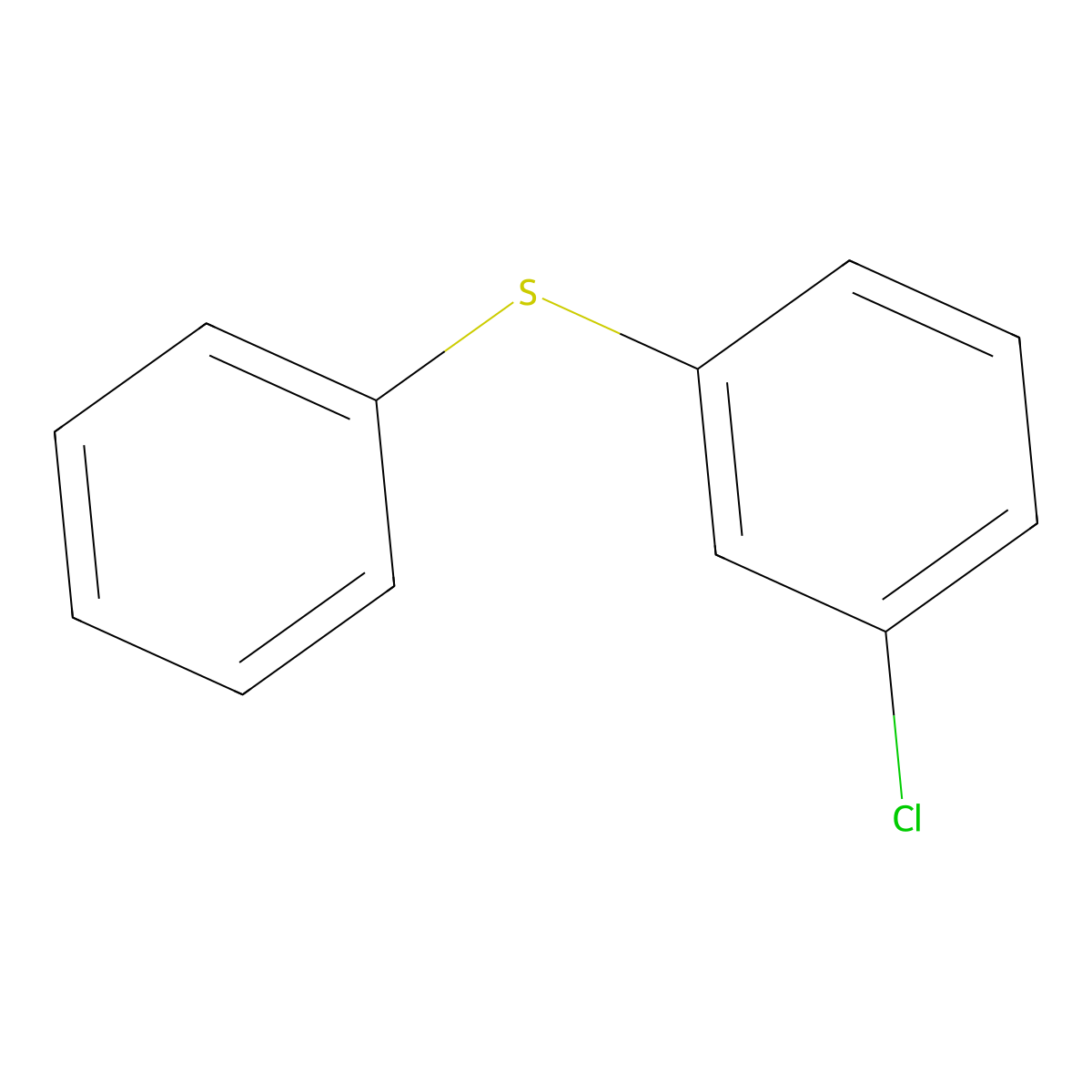 Benzene, 1-chloro-3-(phenylthio)- molecular structure, CAS 38700-88-8