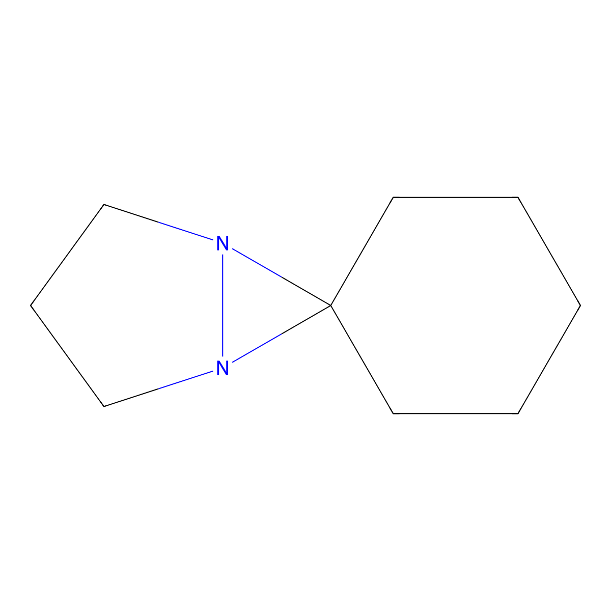 1,5-Diazabicyclo[3.1.0]hexane, 6-spiro-cyclohexane- molecular structure, CAS 38705-02-1