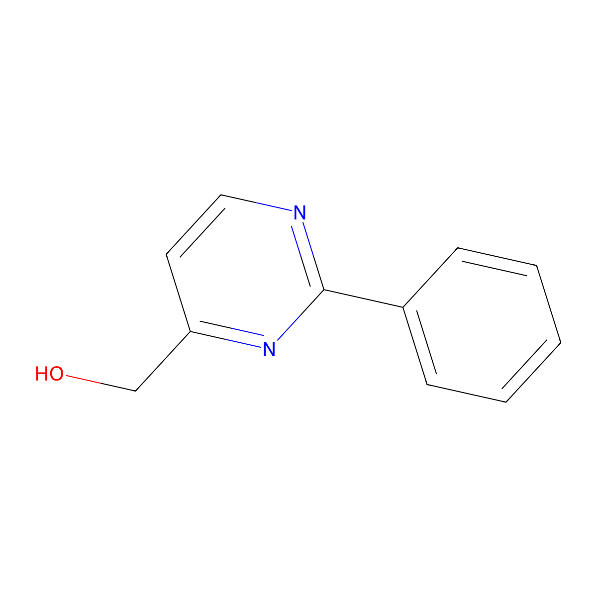 (2-Phenylpyrimidin-4-yl)methanol molecular structure, CAS 38705-90-7