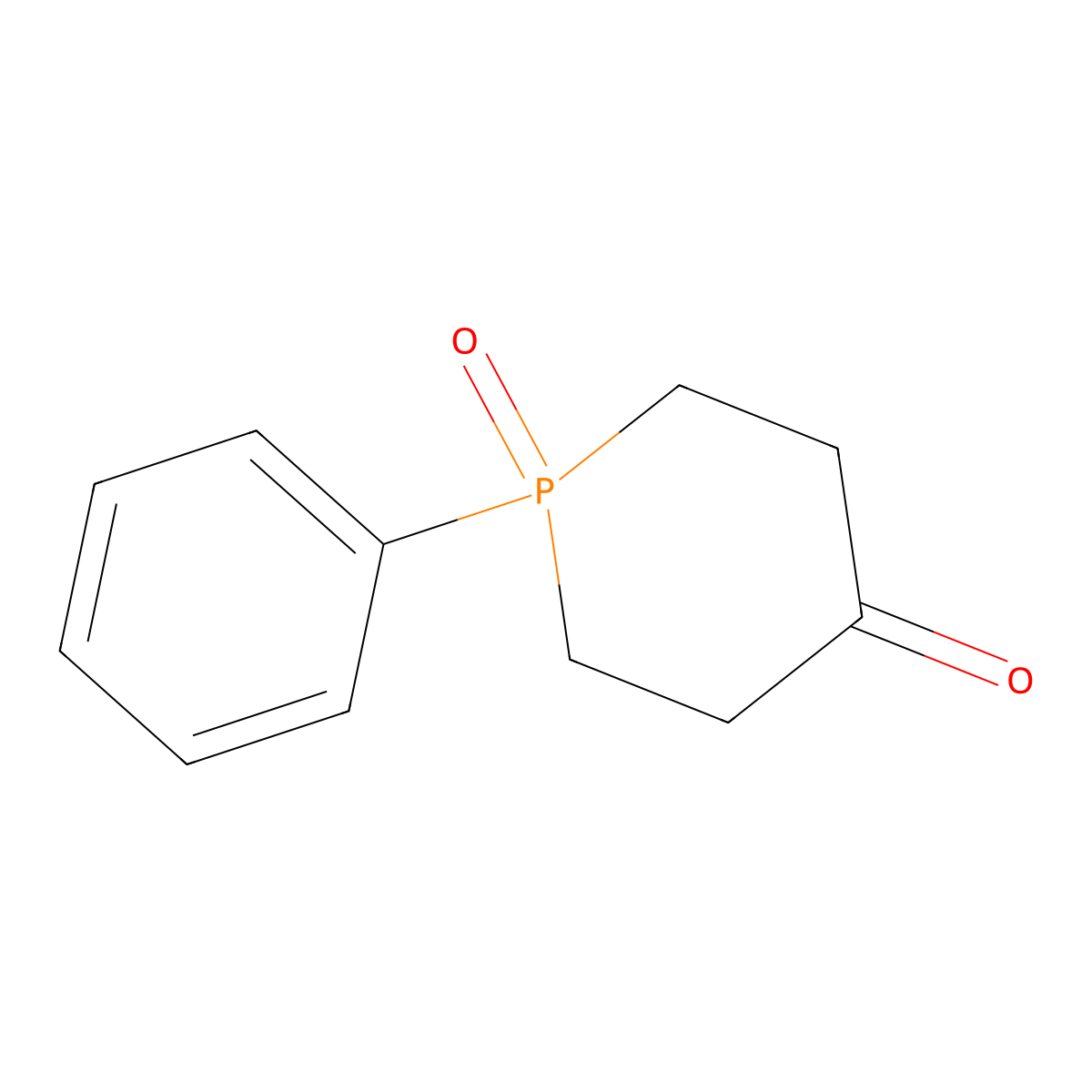 1-Phenylphosphinan-4-one 1-oxide molecular structure, CAS 38707-15-2