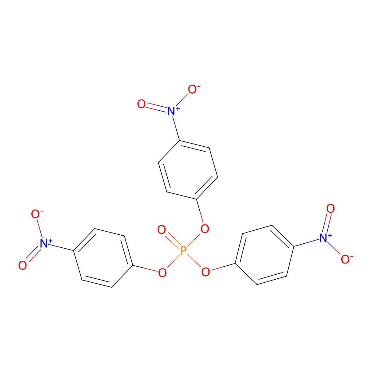 Tris(4-nitrophenyl) phosphate molecular structure, CAS 3871-20-3