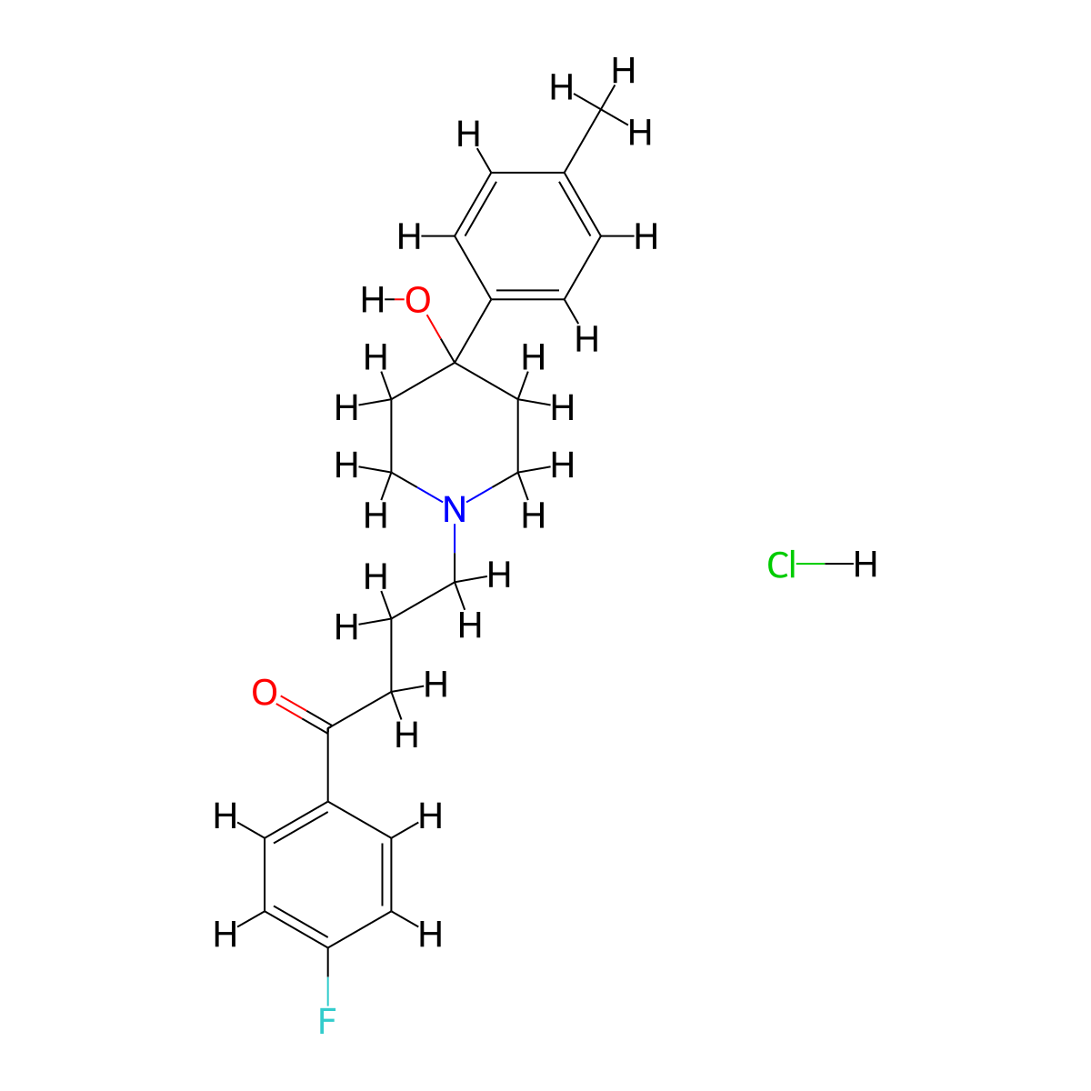 Moperone Hydrochloride molecular structure, CAS 3871-82-7