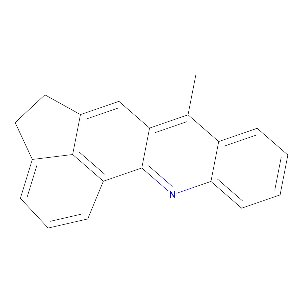7-Methyl-4,5-dihydroindeno[1,7-bc]acridine molecular structure, CAS 38710-02-0