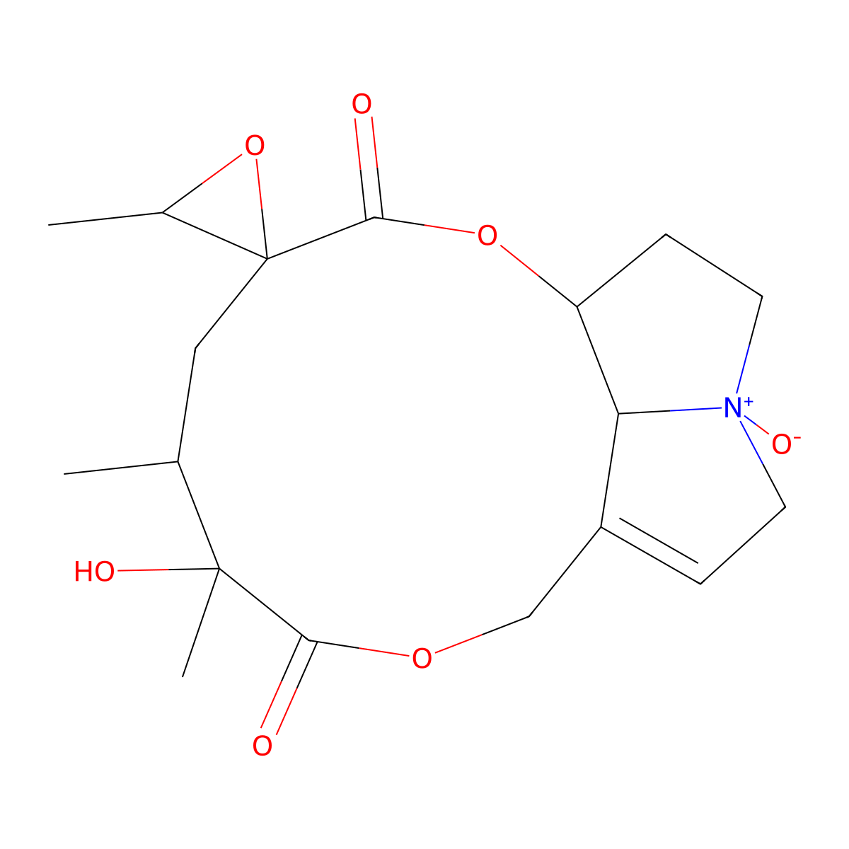 Jacobine N-oxide molecular structure, CAS 38710-25-7