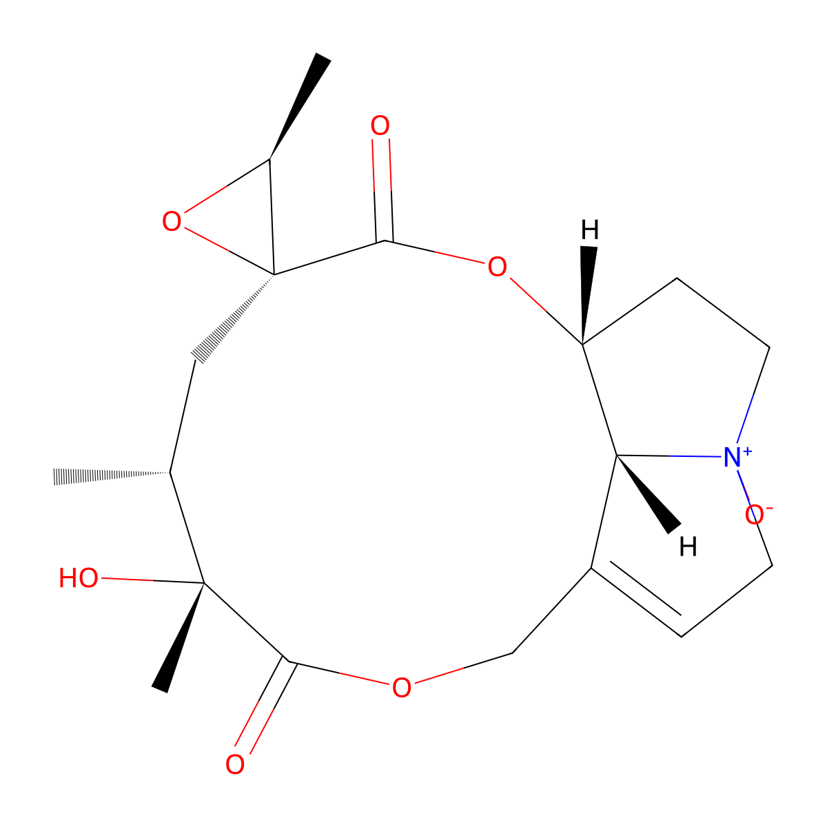 Jacobine N-oxide molecular structure, CAS 38710-25-7