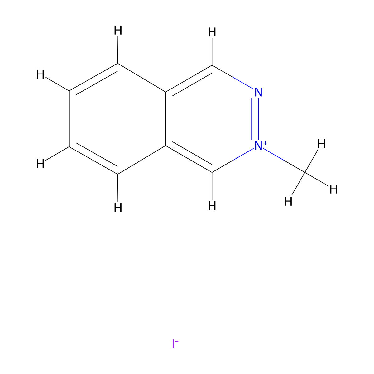 2-Methylphthalazin-2-ium iodide molecular structure, CAS 38710-51-9