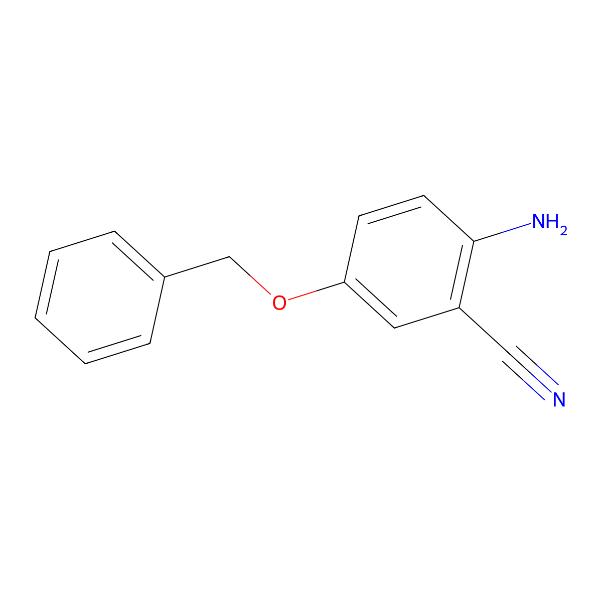 2-Amino-5-(benzyloxy)benzonitrile molecular structure, CAS 38711-02-3