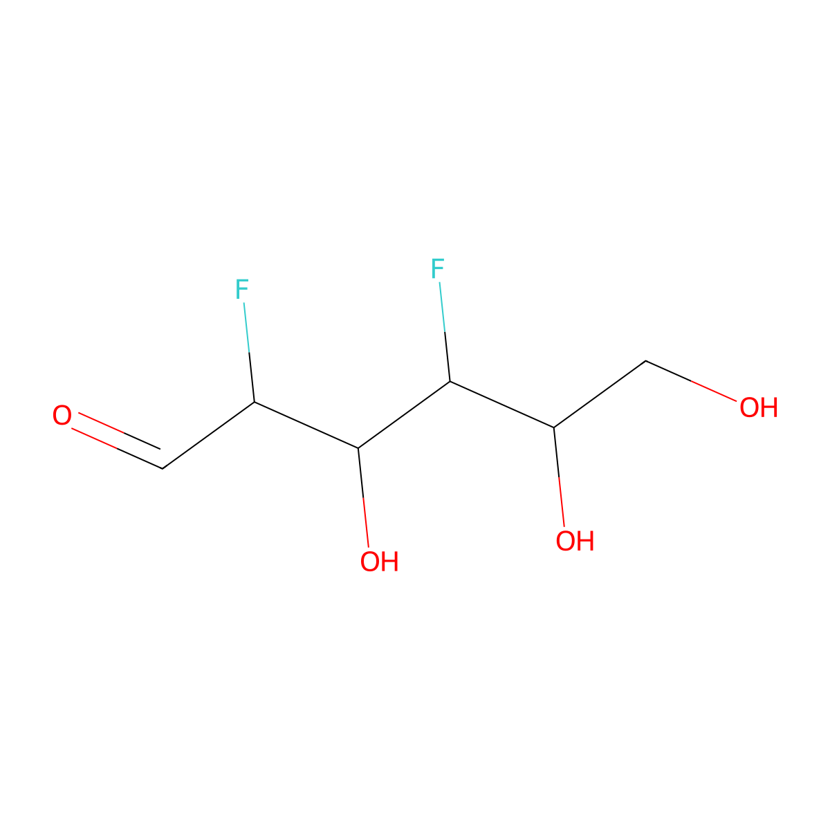 2,4-Dideoxy-2,4-difluoro-D-glucose molecular structure, CAS 38711-44-3