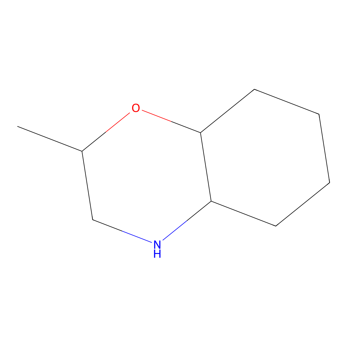 2-methyl-octahydro-2H-1,4-benzoxazine molecular structure, CAS 38711-95-4