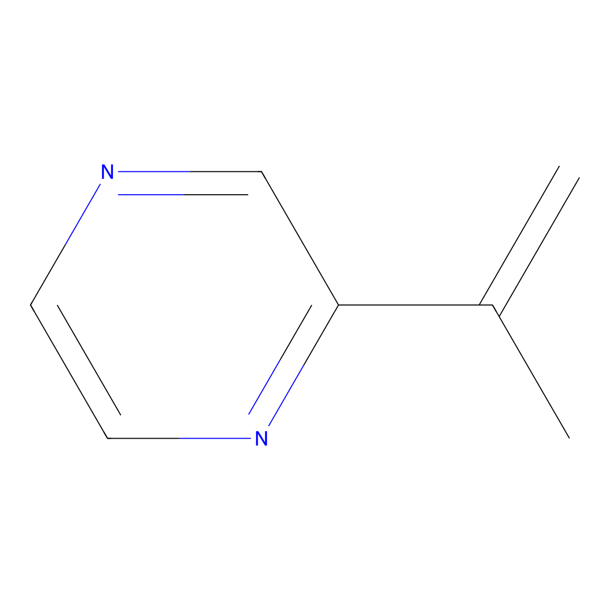 Isopropenyl pyrazine molecular structure, CAS 38713-41-6