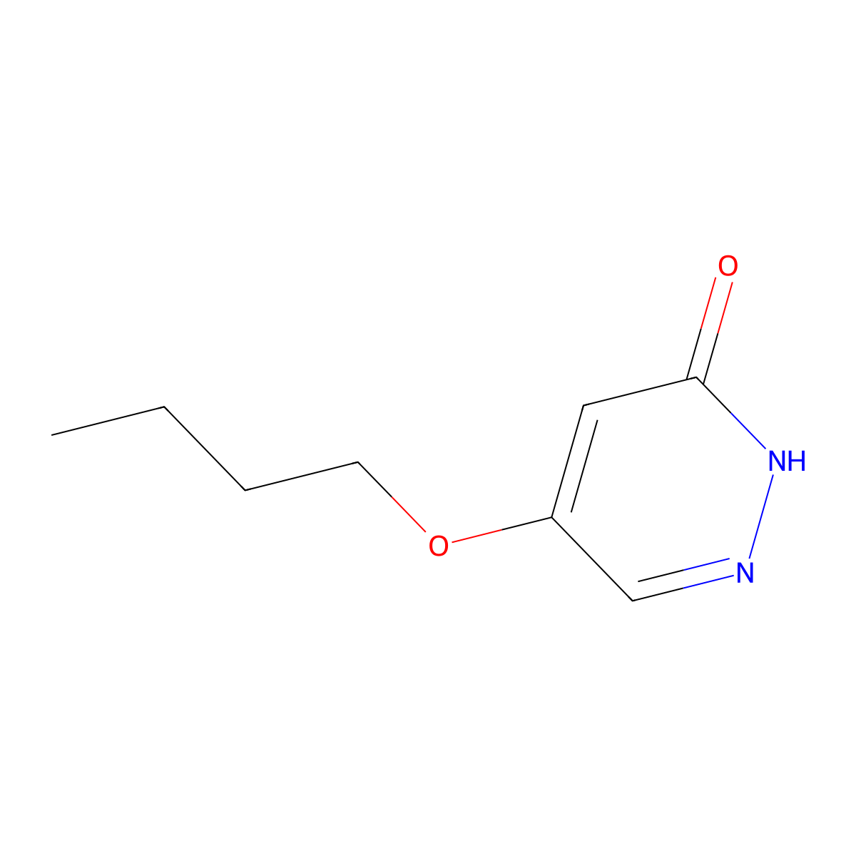 5-butoxypyridazin-3(2H)-one molecular structure, CAS 38717-17-8