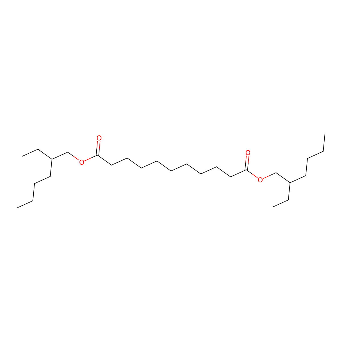 Undecanedioic acid, bis(2-ethylhexyl) ester molecular structure, CAS 38717-66-7