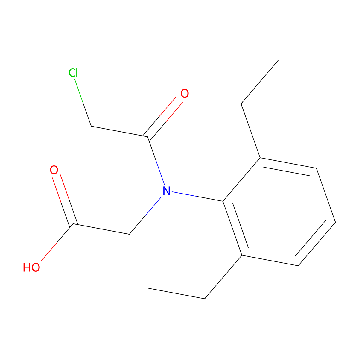 Diethatyl molecular structure, CAS 38725-95-0