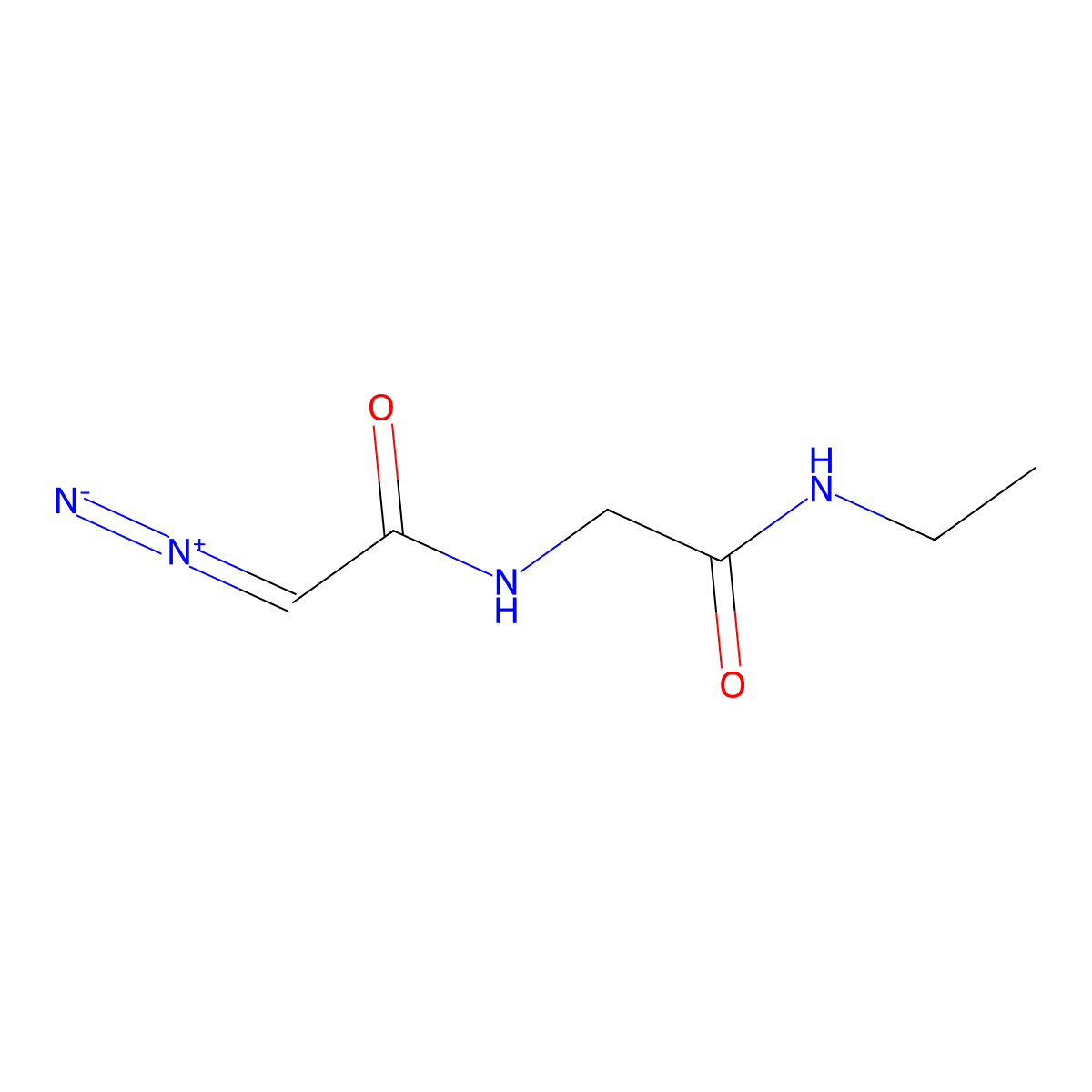 Acetamide, 2-(diazoacetamido)-N-ethyl- molecular structure, CAS 38726-91-9