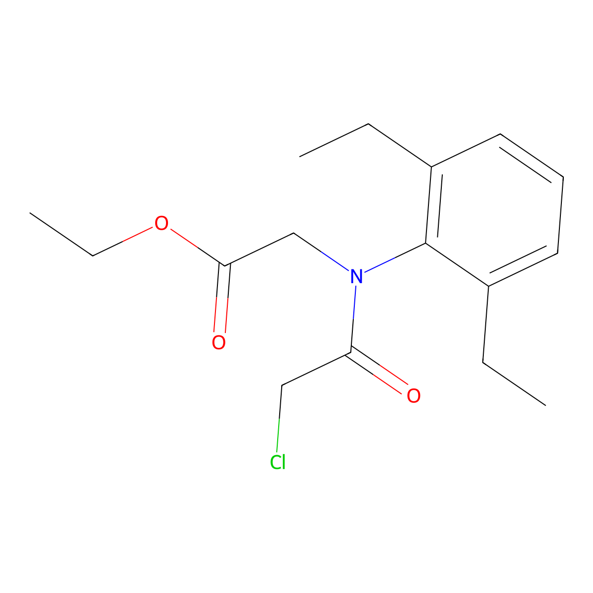 Diethatyl-ethyl molecular structure, CAS 38727-55-8