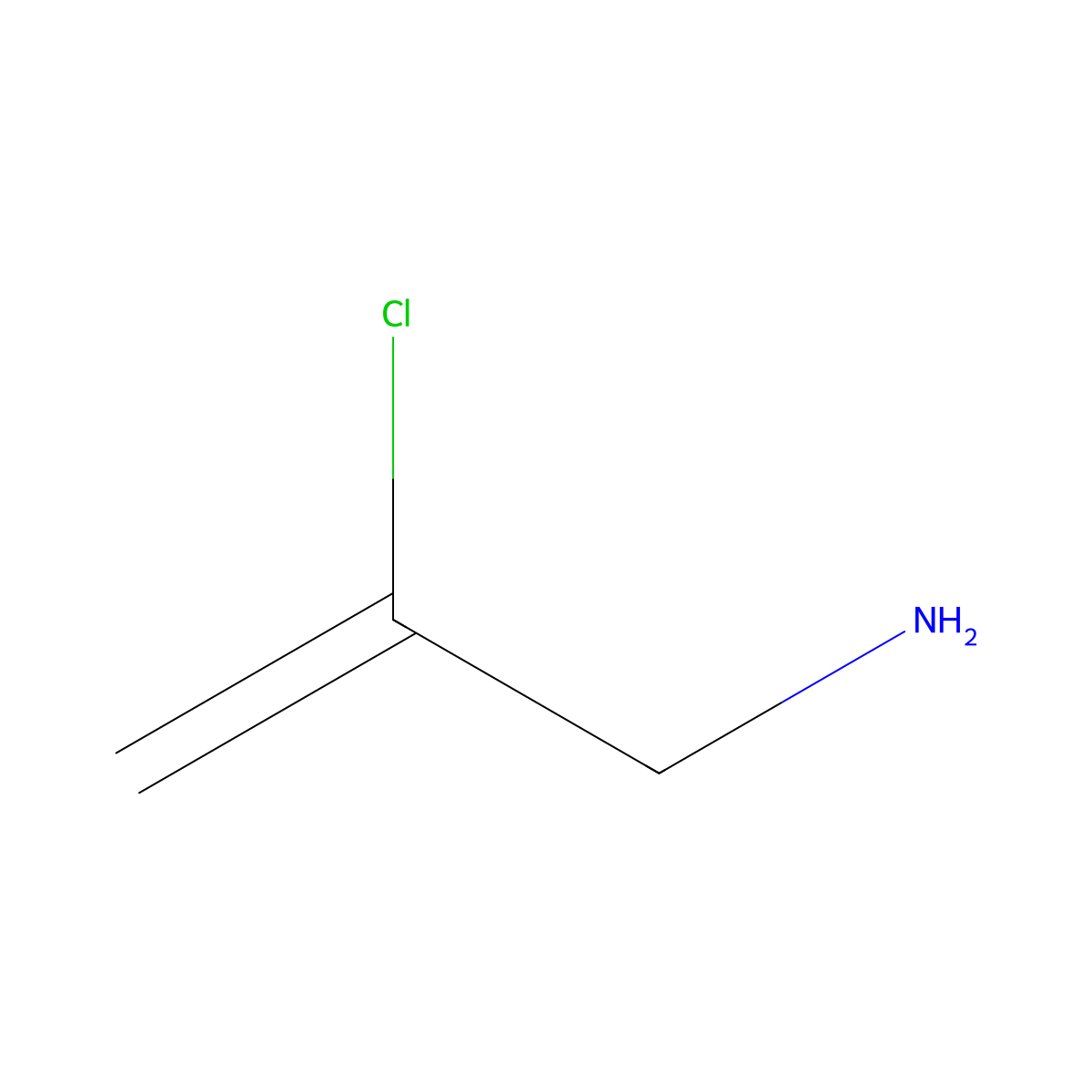 2-Chloroprop-2-en-1-amine molecular structure, CAS 38729-96-3