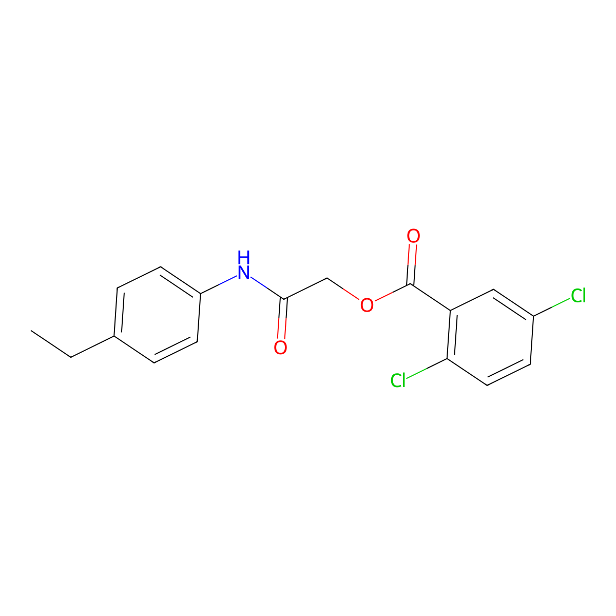 [2-(4-Ethylanilino)-2-oxoethyl] 2,5-dichlorobenzoate molecular structure, CAS 387349-62-4