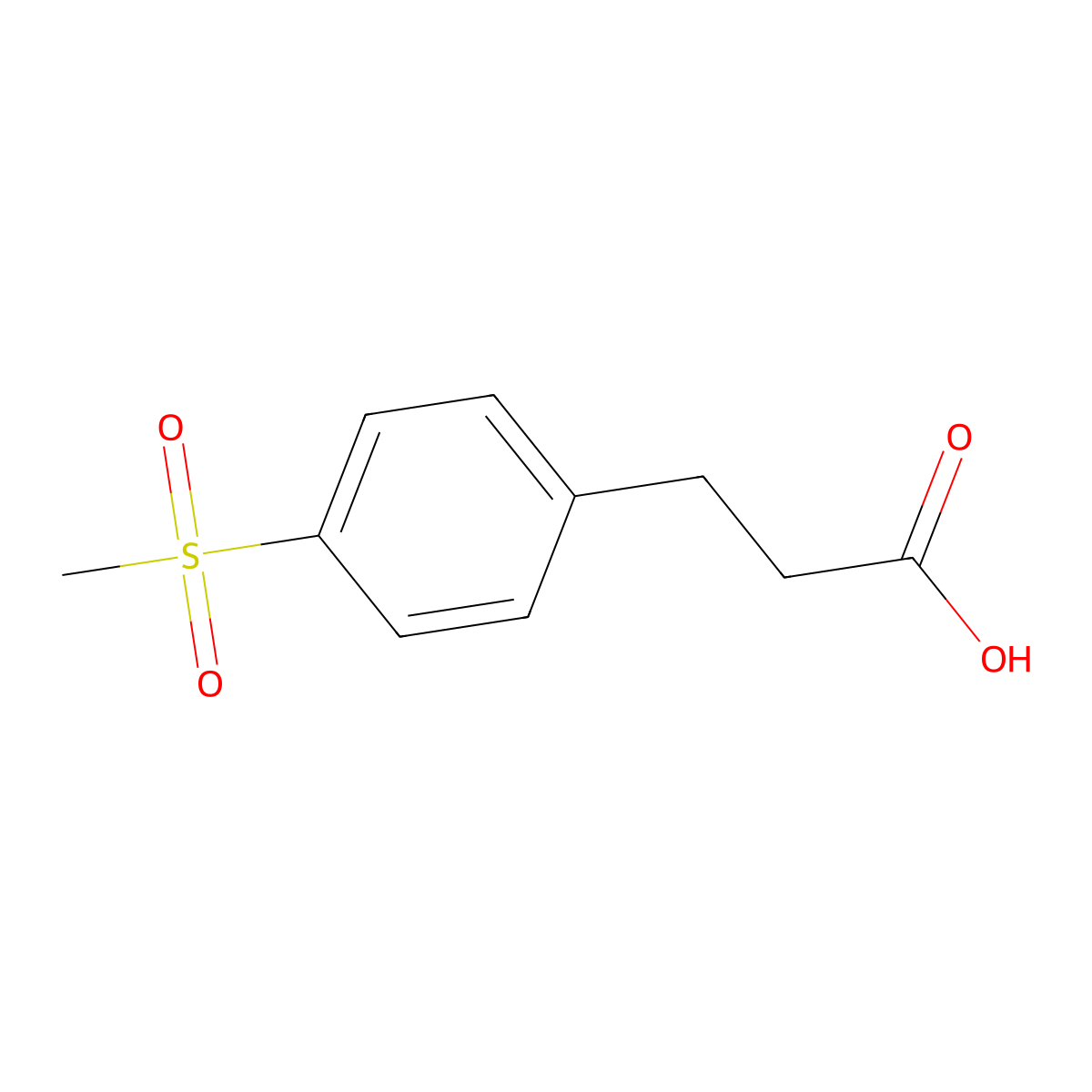 3-[4-(Methylsulfonyl)phenyl]propanoic acid molecular structure, CAS 387350-46-1