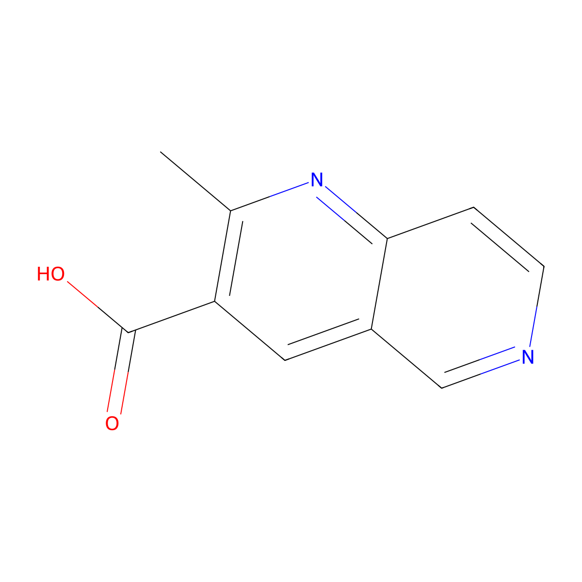 2-Methyl-1,6-naphthyridine-3-carboxylic acid molecular structure, CAS 387350-63-2