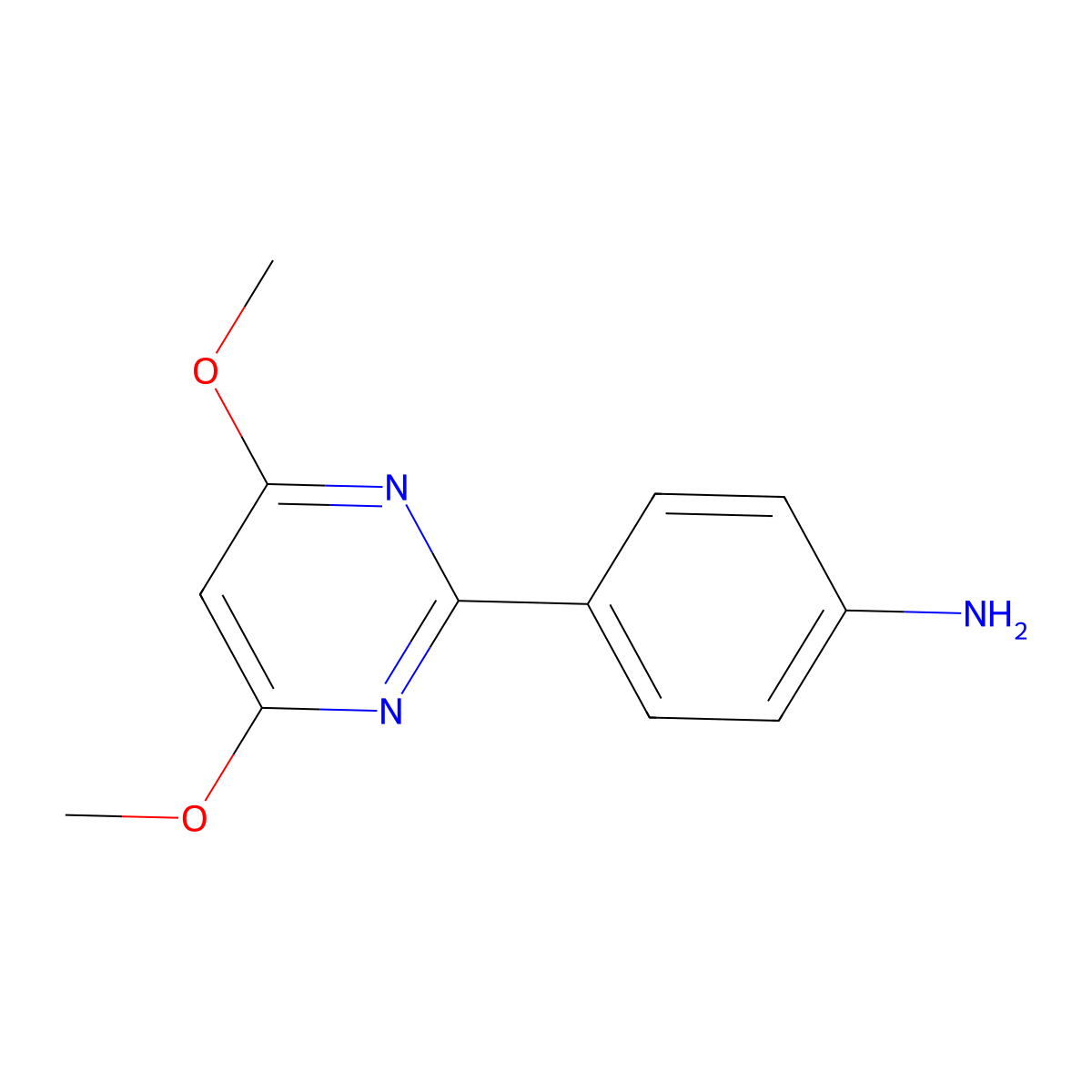 4-(4,6-Dimethoxypyrimidin-2-yl)aniline molecular structure, CAS 387350-86-9