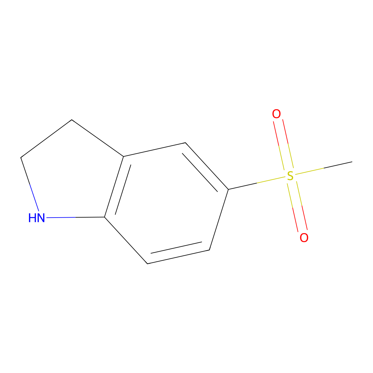 5-(Methanesulfonyl)-2,3-dihydro-1H-indole molecular structure, CAS 387350-92-7