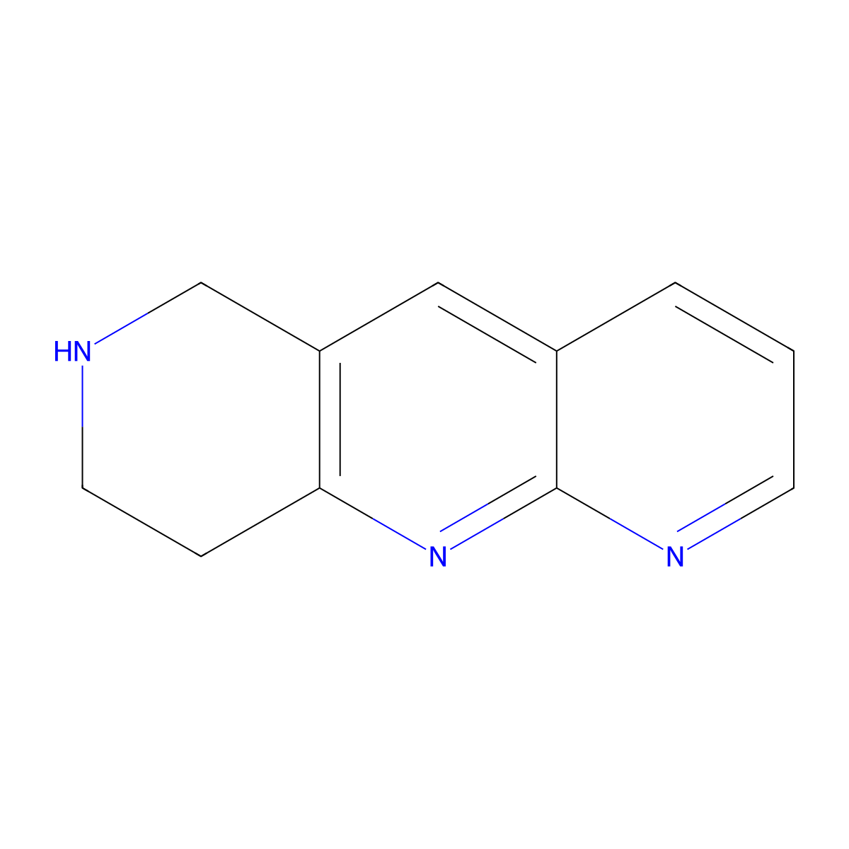 1,2,3,4-Tetrahydropyrido(4,3-b)(1,8)naphthyridine molecular structure, CAS 387358-41-0