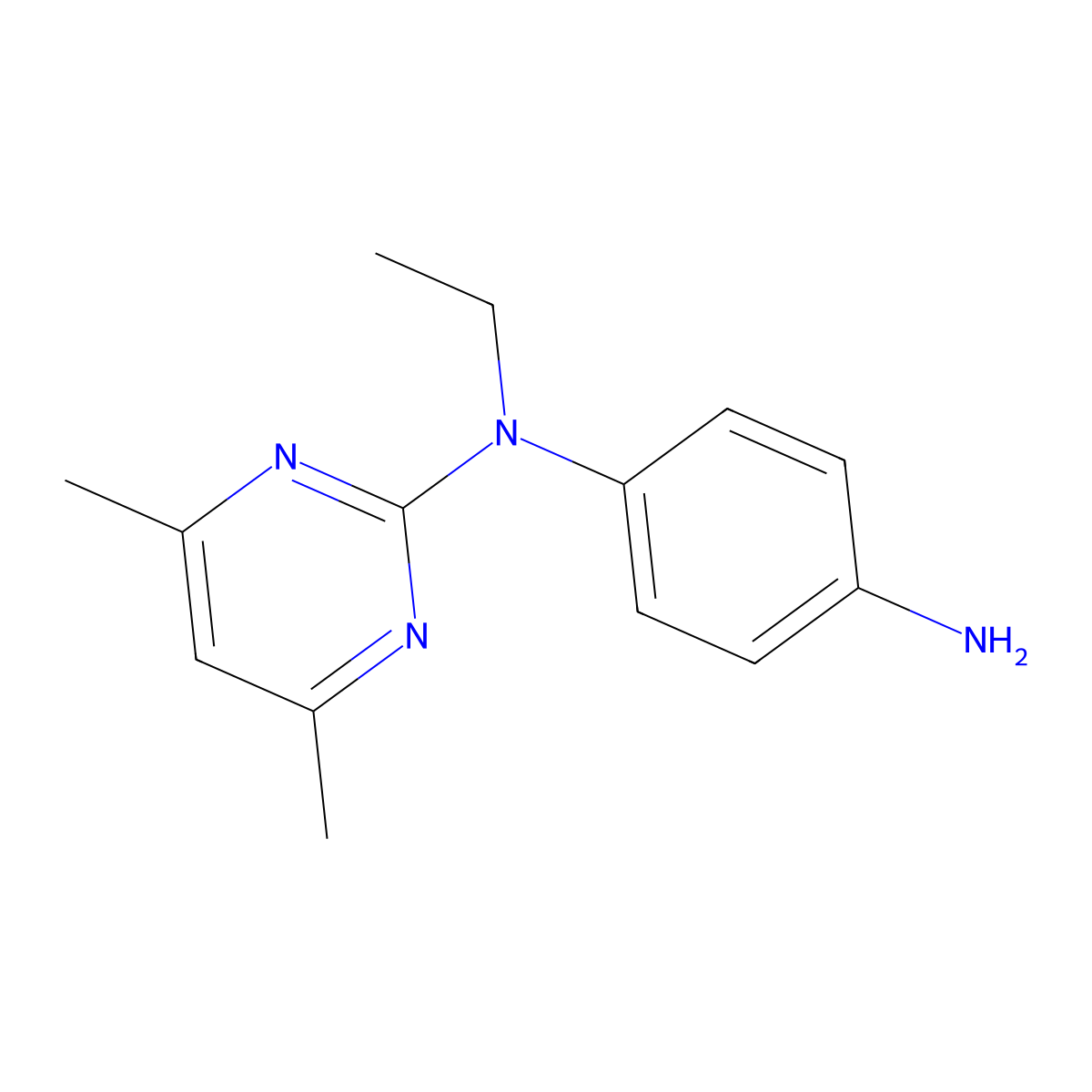 N-(4,6-Dimethylpyrimidin-2-yl)-N-ethylbenzene-1,4-diamine molecular structure, CAS 387358-43-2