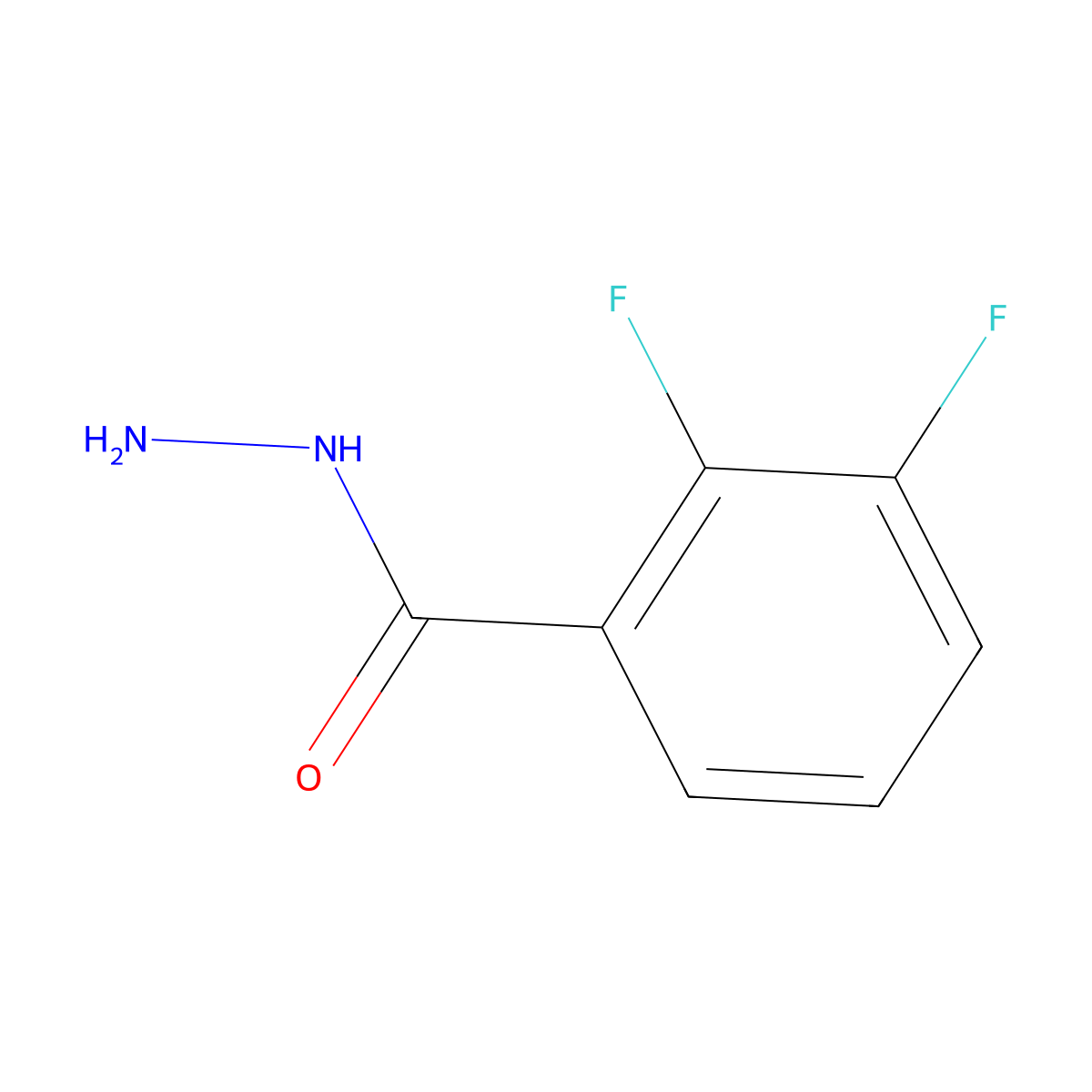 2,3-Difluorobenzohydrazide molecular structure, CAS 387358-53-4