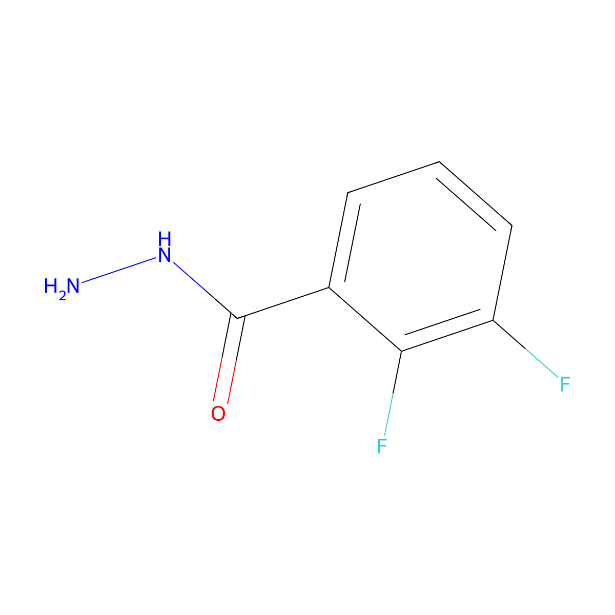 2,3-Difluorobenzohydrazide molecular structure, CAS 387358-53-4