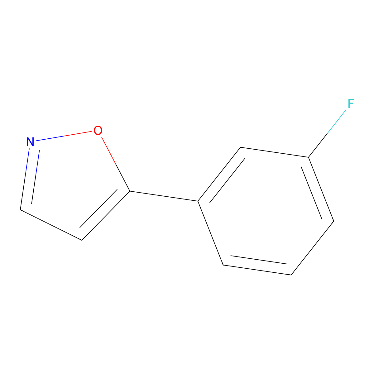 5-(3-Fluorophenyl)isoxazole molecular structure, CAS 387358-55-6